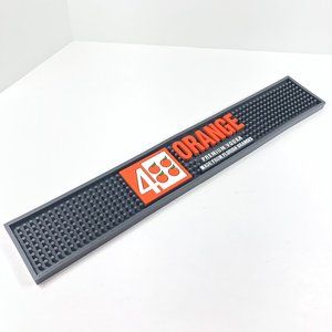 4 ORANGE Vodka Rubber Bar Spill Mat Drain Coaster Mancave 20.5" x 3.25" NEW